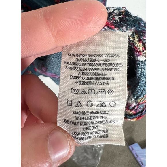 Free People Green Jade Retro Floral Swing Tunic Mini Dress Size Small - Picture 8 of 9